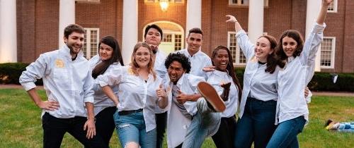 Centre Residence Assistants in front of Old Centre